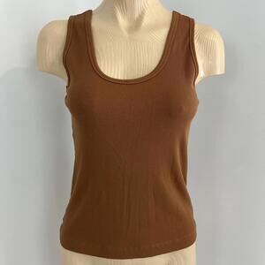 Contemporane for Simons Womens Medium Brown Sleeveless Tank Top Shirt Brown Cami